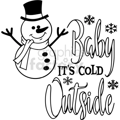 baby its cold outside vector clipart