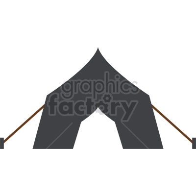 tent tied down with ropes