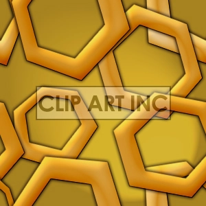 Golden Hexagonal Shapes