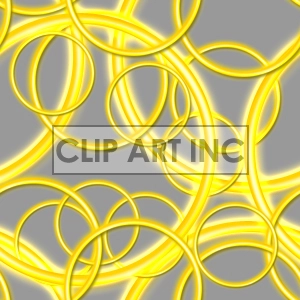Abstract Glowing Yellow Rings
