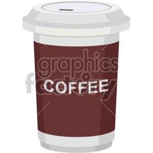coffee travel cup vector flat icons