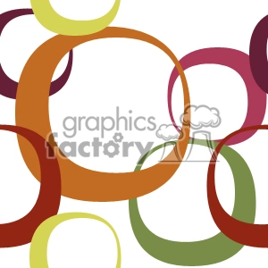 Abstract Colorful Overlapping Circles