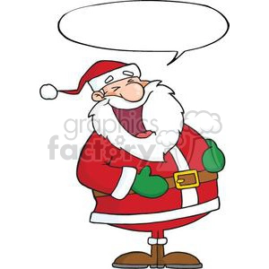 3425-Laughing-Santa-Claus-With-Speech-Bubble