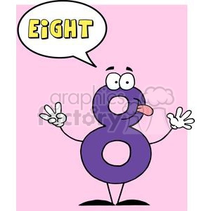Funny-Number-Guy-Eight-With-Speech-Bubble