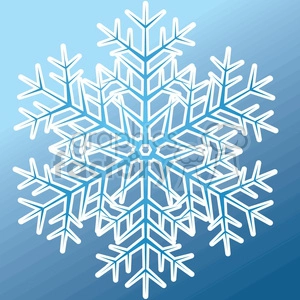 vector snowflake on blue background