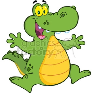 Cartoon Alligator Character