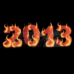 2013 flaming text