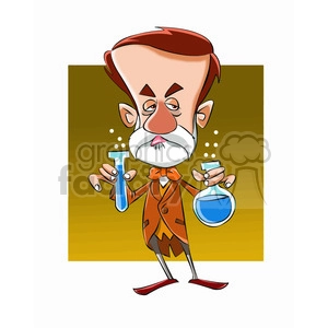 Luis Pasteur cartoon caricature