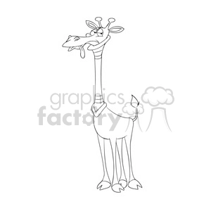 giraffe with neck brace outline