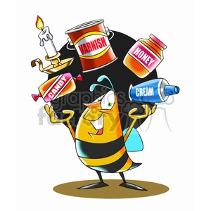 bee juggling items products honey and chemicals