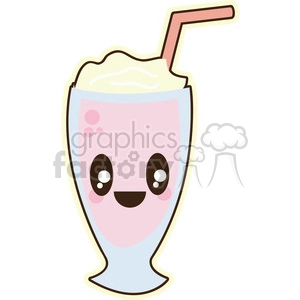 Milkshake cartoon character illustration