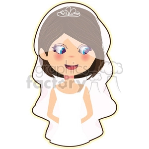 Bride cartoon character vector image