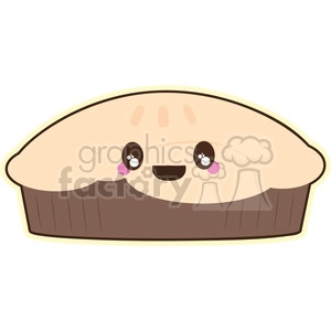 Pie cartoon character vector image