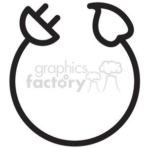 electric power cord vector icon