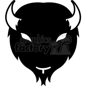 bison logo icon design black white