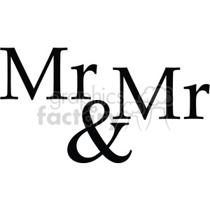 mr and mr vector word art