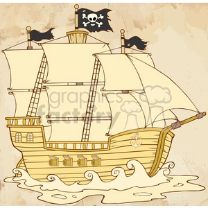 Jolly Roger Pirate Flag Clipart - Lydia Hawk Designs