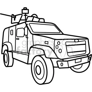 military armored M ATV vehicle outline