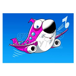 cartoon airplane flying and whistling