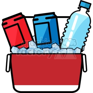 ice cold drinks in a cooler icon