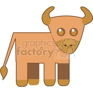 Brown bull vector image