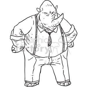 boss rhino vector illustration