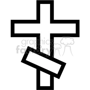 orthodox cross vector icon