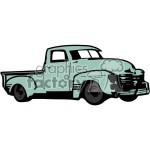 old 1954 vintage pickup truck right profile vector image