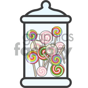 lollipop jar vector royalty free icon art