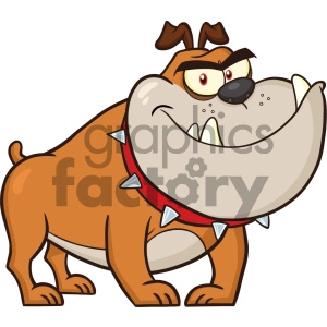 Angry Cartoon Bulldog