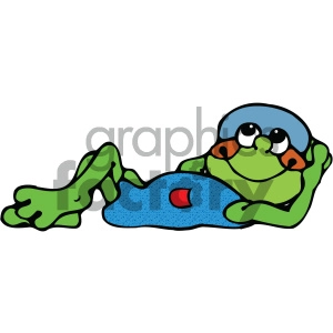 Cartoon Frog Relaxing