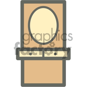 makeup cabinet furniture icon