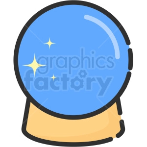 crystal ball vector icon