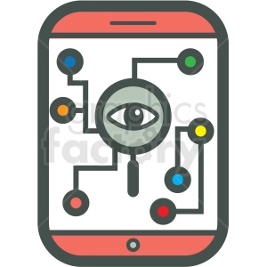 search analytics smart device vector icon