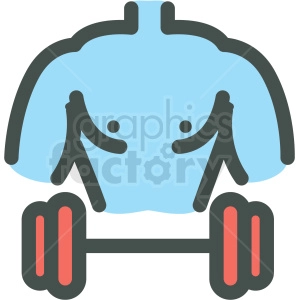 muscle man fitness vector icon