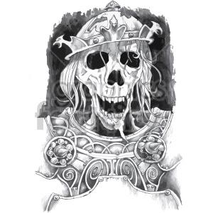 zombie skull illustration