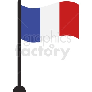 france flag pole icon