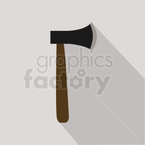 axe with dark brown handle