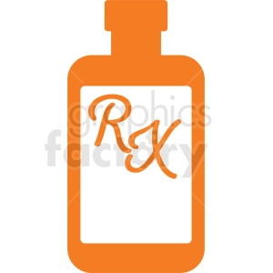 RX medication bottle no background