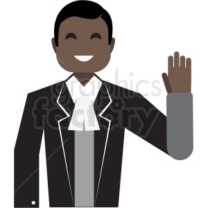 black politician flat icon vector icon