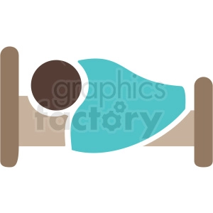 african american person sleeping in bed color icon vector
