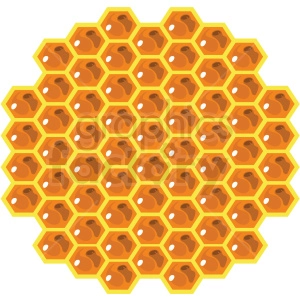 cartoon honeycomb vector clipart no background