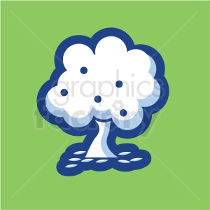tree vector icon on green background