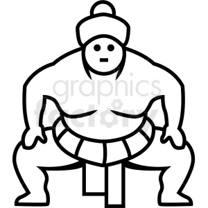 sumo wrestler vector icon
