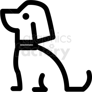Dog outline vector icon clipart