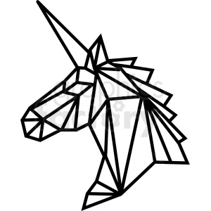 geometric unicorn vector art