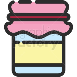 jelly jar vector icon