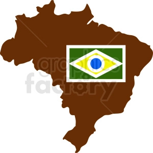 Country Shape isolated on background of the country of Brazil