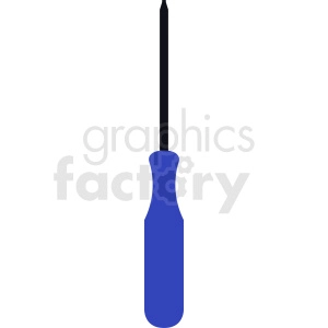 blue handled screwdriver vector