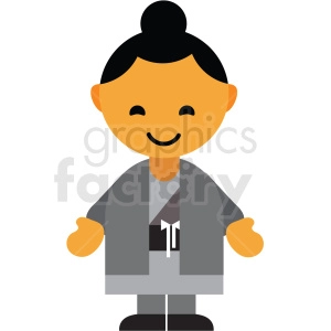 Japan male character icon vector clipart